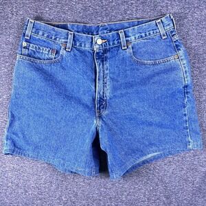 VTG Levis 550 Shorts Mens 36 Blue Relaxed Denim Jean Retro Bermuda Y2K Fit34x5.5
